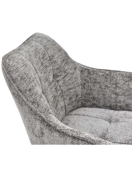 Cadeira de jantar em tecido Scott, cinza escuro