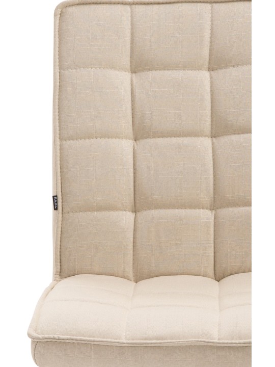 Banqueta de trabalho em tecido Peking V2, creme