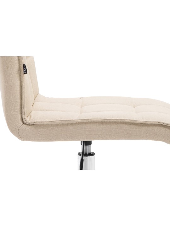 Banqueta de trabalho em tecido Peking V2, creme