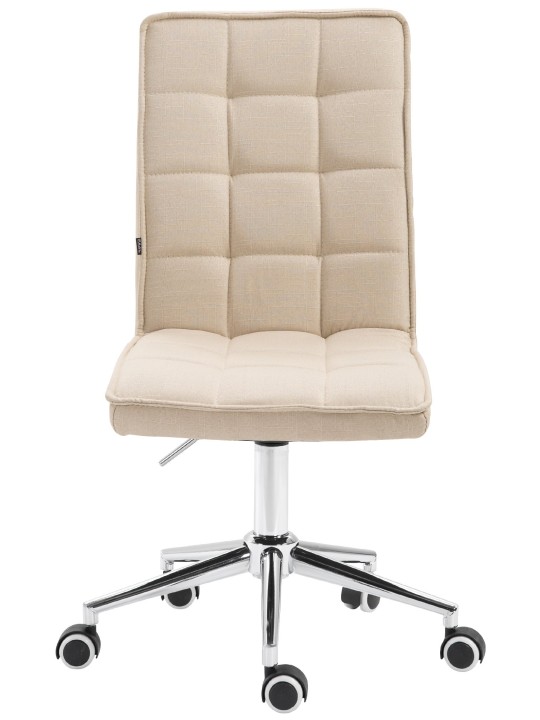 Banqueta de trabalho em tecido Peking V2, creme