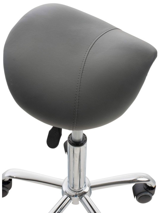 Conjunto de 2 bancos de trabalho em pele sintética Reno, cinza