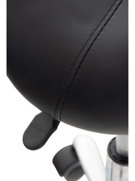 Conjunto de 2 bancos de trabalho em pele sintética Reno, preto