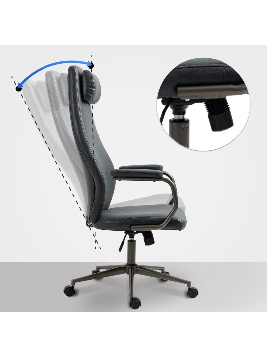 Cadeira de escritório Pocatello, preto antigo