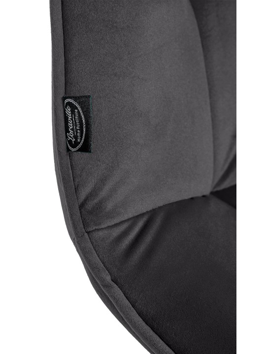 Conjunto de 2 cadeiras de jantar em veludo Vermont, preto