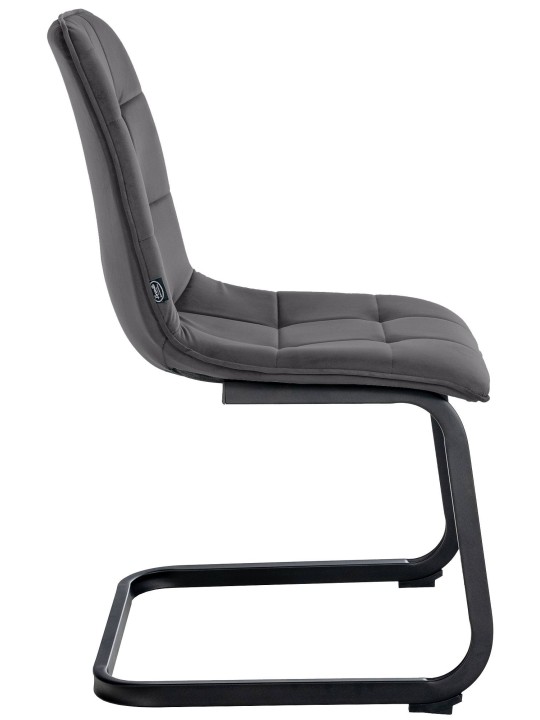 Conjunto de 2 cadeiras de jantar em veludo Vermont, preto