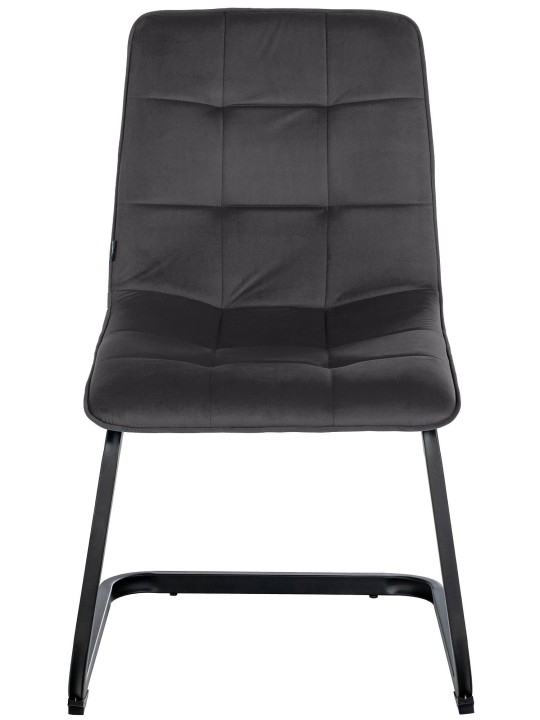 Conjunto de 2 cadeiras de jantar em veludo Vermont, preto