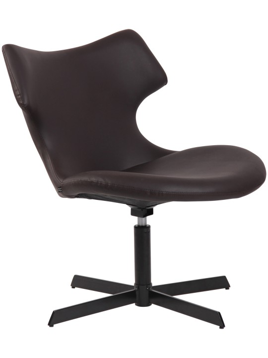 Espreguiçadeira Welland couro sintético, castanho Espreguiçadeira Welland couro sintético, castanho