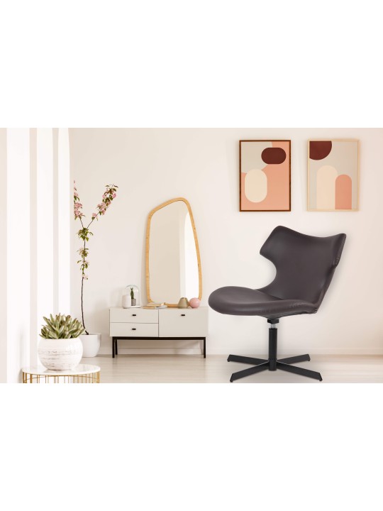 Espreguiçadeira Welland couro sintético, castanho Espreguiçadeira Welland couro sintético, castanho