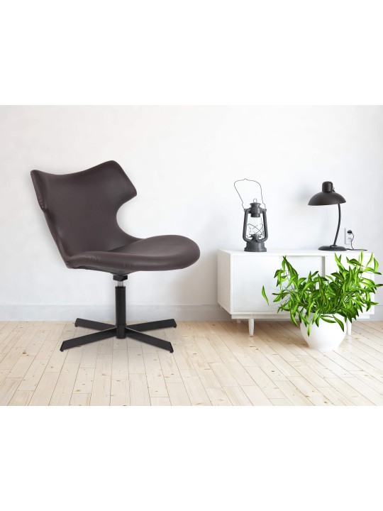 Espreguiçadeira Welland couro sintético, castanho Espreguiçadeira Welland couro sintético, castanho