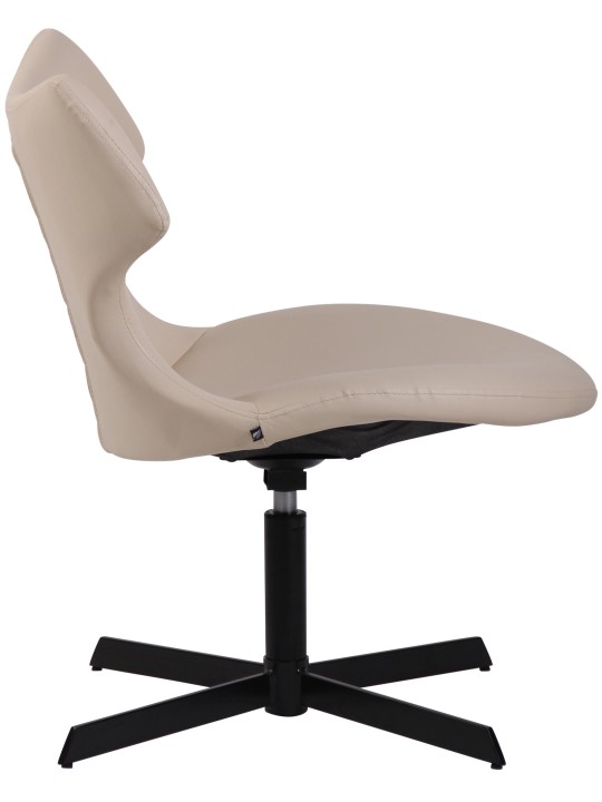 Espreguiçadeira Welland couro sintético, creme Espreguiçadeira Welland couro sintético, creme