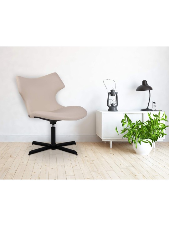 Espreguiçadeira Welland couro sintético, creme Espreguiçadeira Welland couro sintético, creme