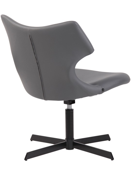 Espreguiçadeira Welland couro sintético, cinza