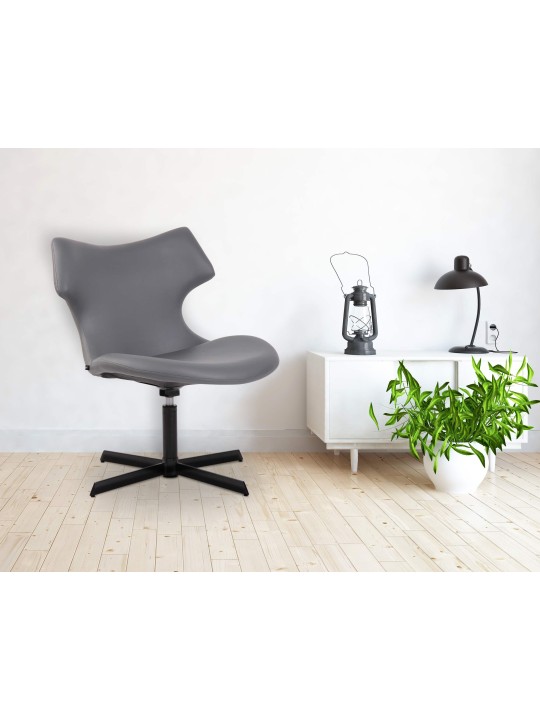 Espreguiçadeira Welland couro sintético, cinza