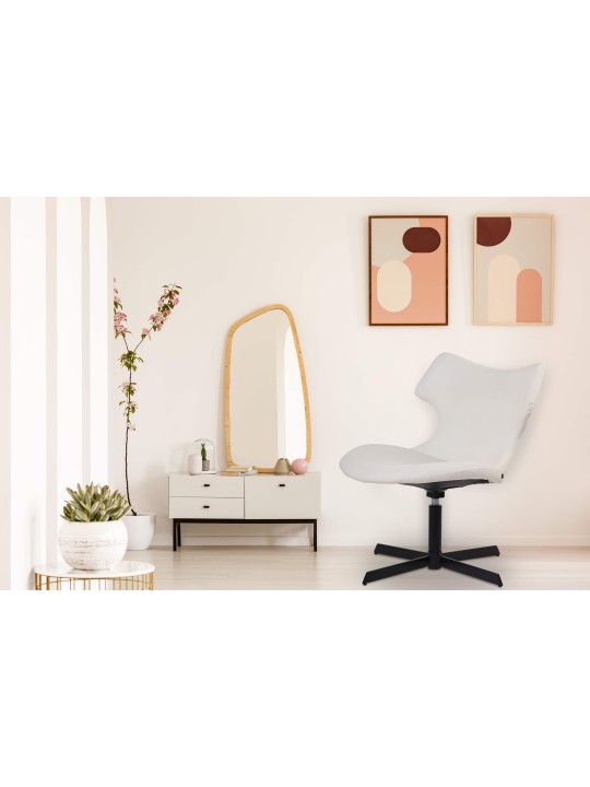 Espreguiçadeira Welland couro sintético, branco Espreguiçadeira Welland couro sintético, branco