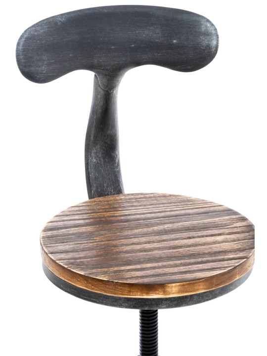 Conjunto de 2 bancos altos Hanam, prata antiga