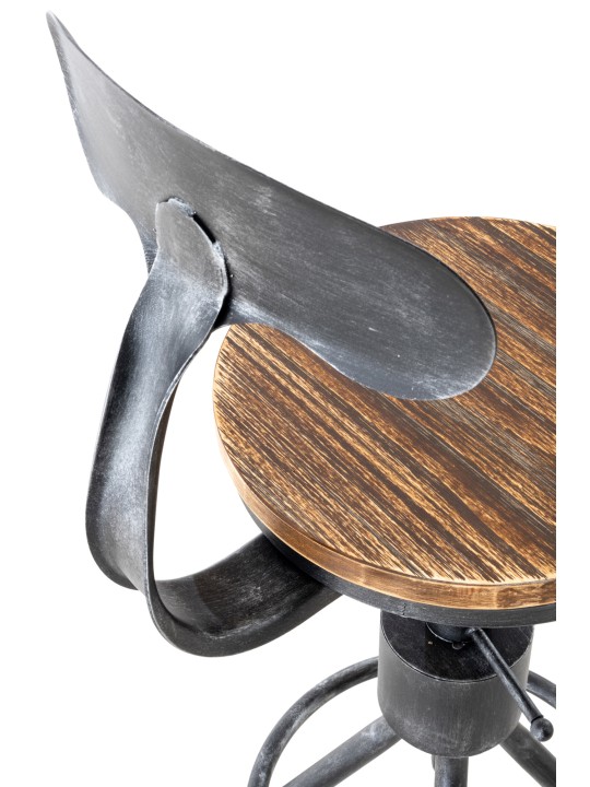 Conjunto de 2 bancos altos Hanam, prata antiga