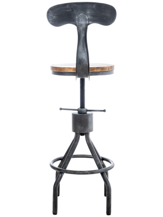 Conjunto de 2 bancos altos Hanam, prata antiga