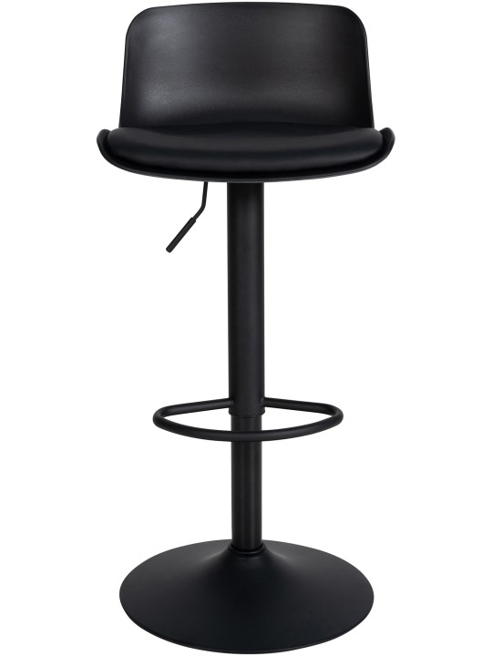 Conjunto de 2 bancos altos em pele sintética Almada, preto Conjunto de 2 bancos altos em pele sintética Almada, preto