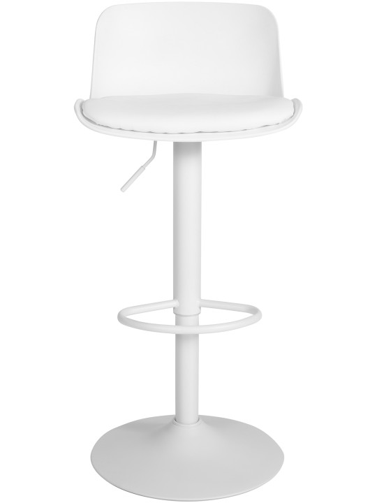 Conjunto de 2 bancos altos em pele sintética Almada, branco