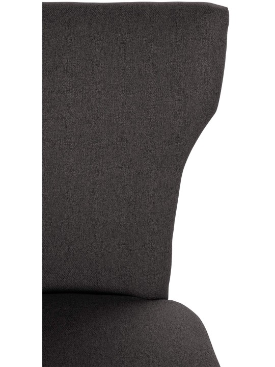 Cadeira da sala de jantar tecido Zadar antigo escuro, cinza escuro