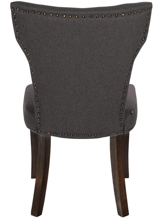 Cadeira da sala de jantar tecido Zadar antigo escuro, cinza escuro