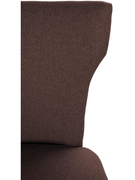 Cadeira da sala de jantar tecido Zadar antigo escuro, castanho