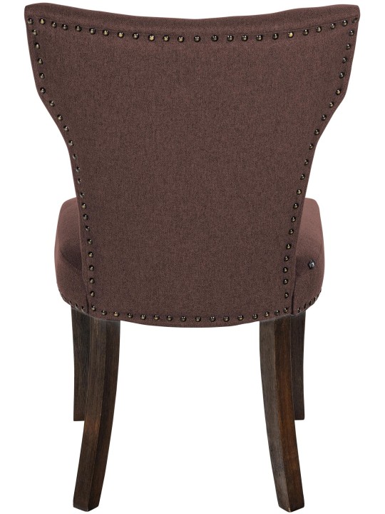 Cadeira da sala de jantar tecido Zadar antigo escuro, castanho