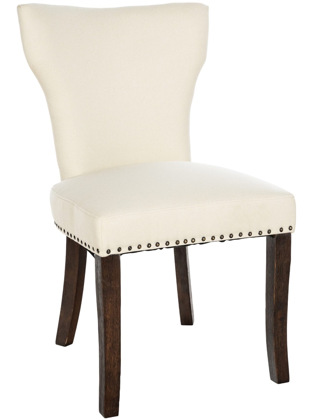 Cadeira da sala de jantar tecido Zadar antigo escuro, creme