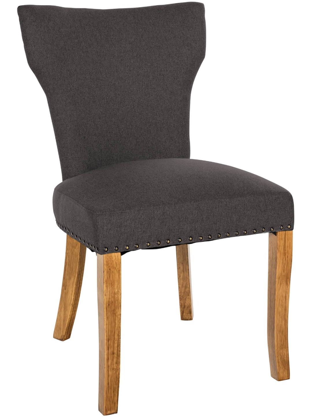 Cadeira da sala de jantar tecido Zadar luz antiga, cinza escuro