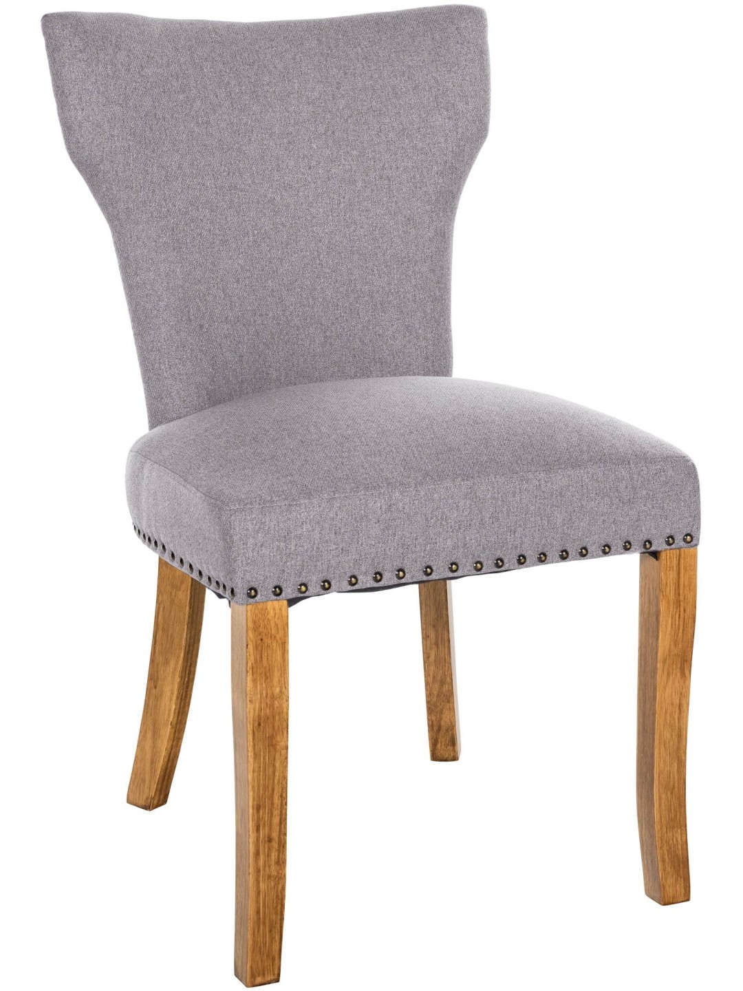 Cadeira da sala de jantar tecido Zadar luz antiga, cinza