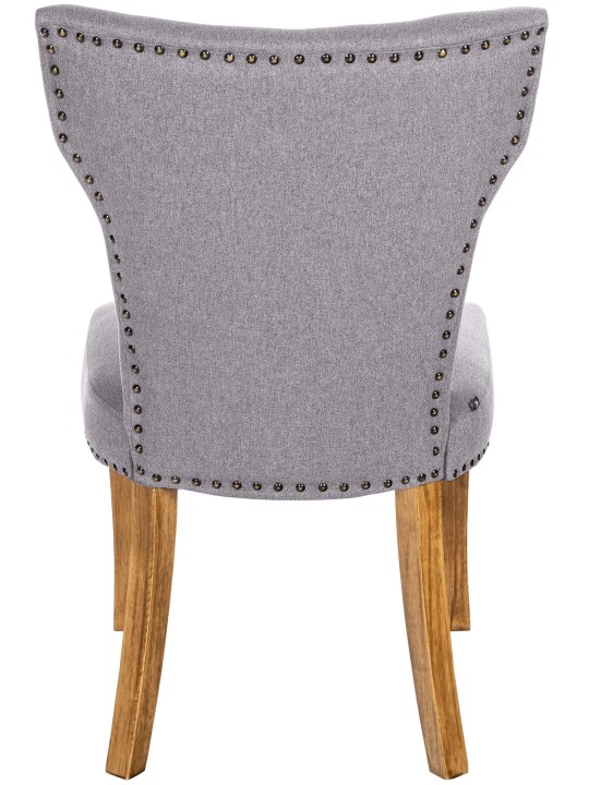 Cadeira da sala de jantar tecido Zadar luz antiga, cinza