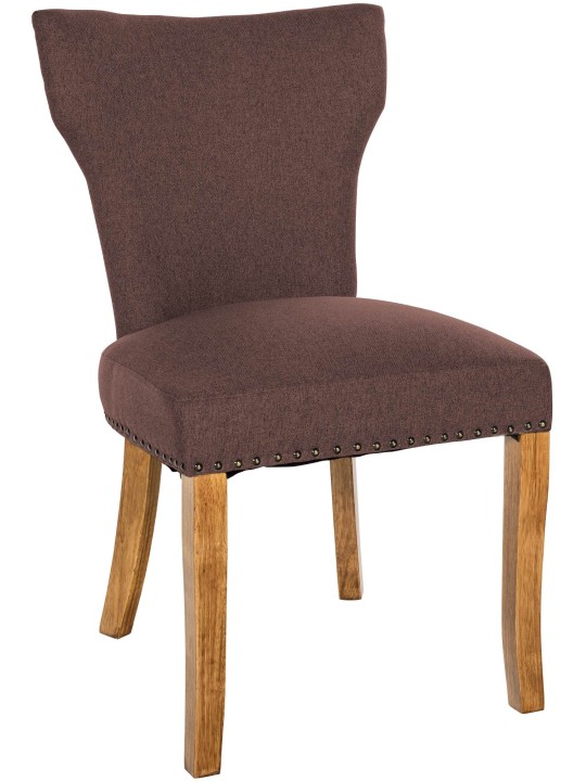 Cadeira da sala de jantar tecido Zadar luz antiga, castanho