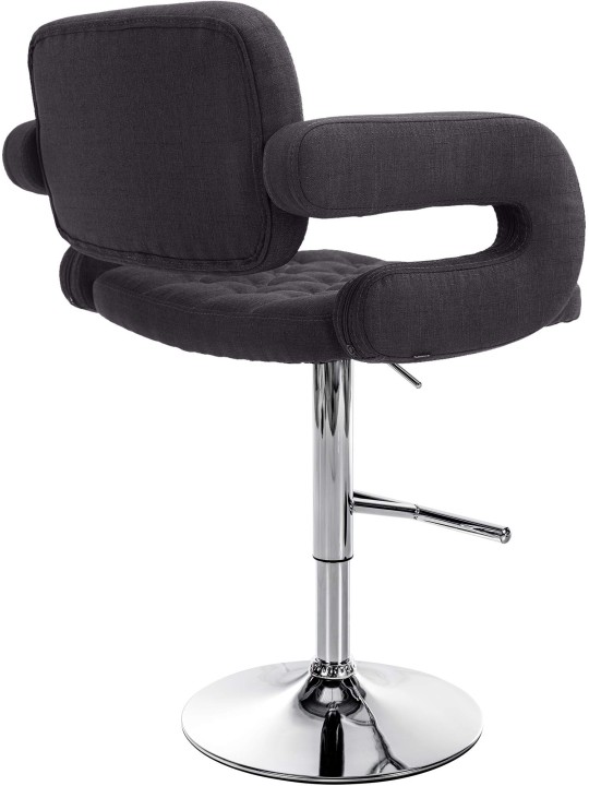 Conjunto de 2 bancos altos tecido Dublin C, preto