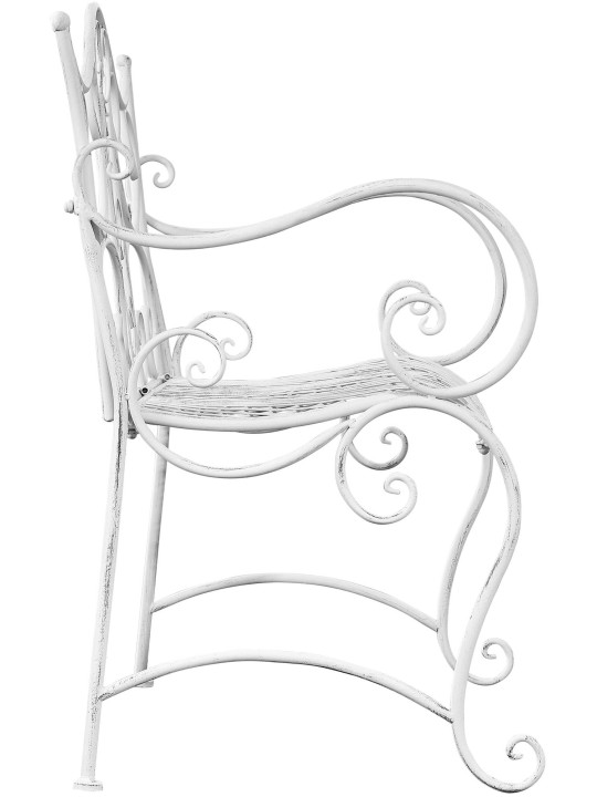 Banco de jardim Tara, branco antigo Banco de jardim Tara, branco antigo