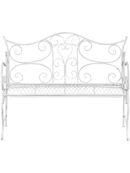 Banco de jardim Tara, branco antigo Banco de jardim Tara, branco antigo