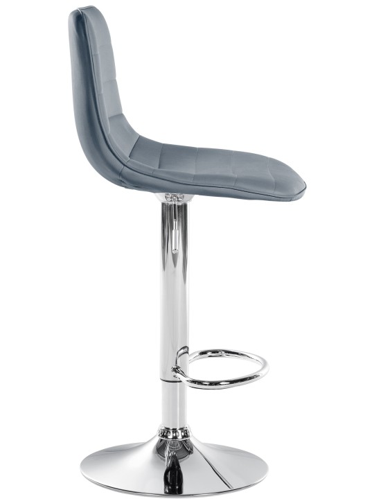 Conjunto de 2 bancos altos Lex couro sintético C, cinza Conjunto de 2 bancos altos Lex couro sintético C, cinza