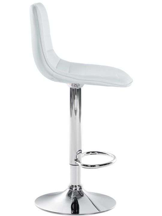 Conjunto de 2 bancos altos Lex couro sintético C, branco