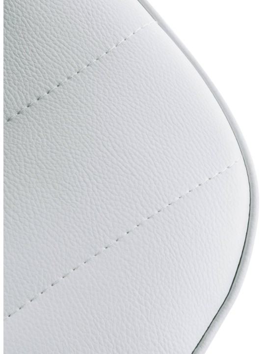 Conjunto de 2 bancos altos Lex couro sintético W, branco