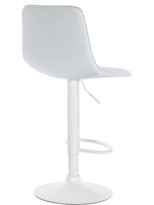 Conjunto de 2 bancos altos Lex couro sintético W, branco