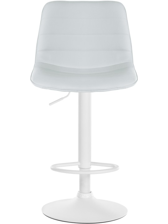 Conjunto de 2 bancos altos Lex couro sintético W, branco