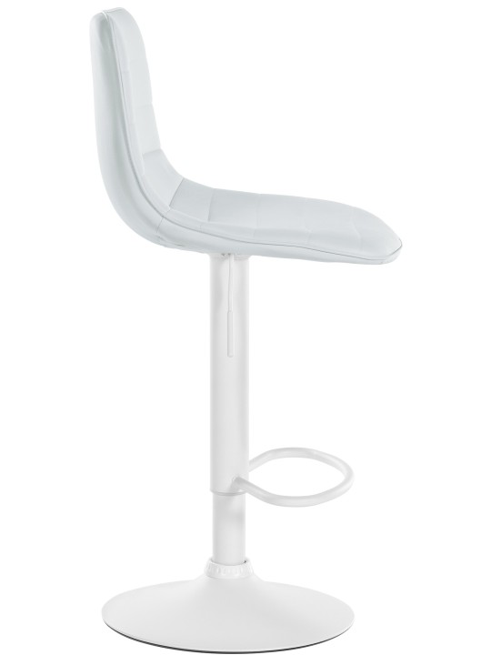 Conjunto de 2 bancos altos Lex couro sintético W, branco