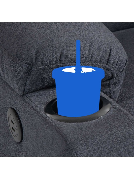 Poltrona Andover tecido, cinza escuro