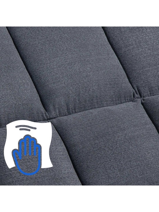 Poltrona Andover tecido, cinza escuro