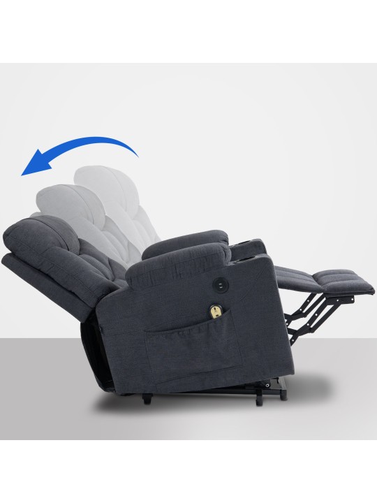 Poltrona Andover tecido, cinza escuro