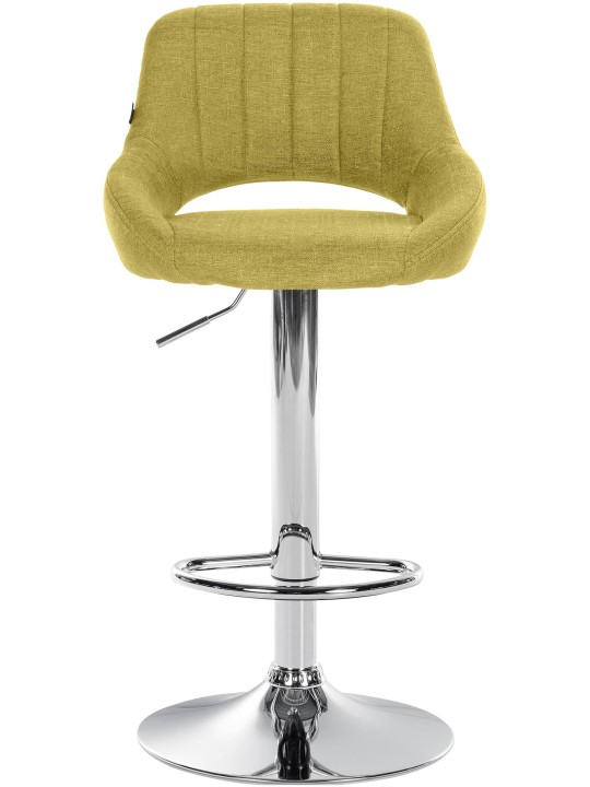 Banqueta alta Milet tecido cromado, verde