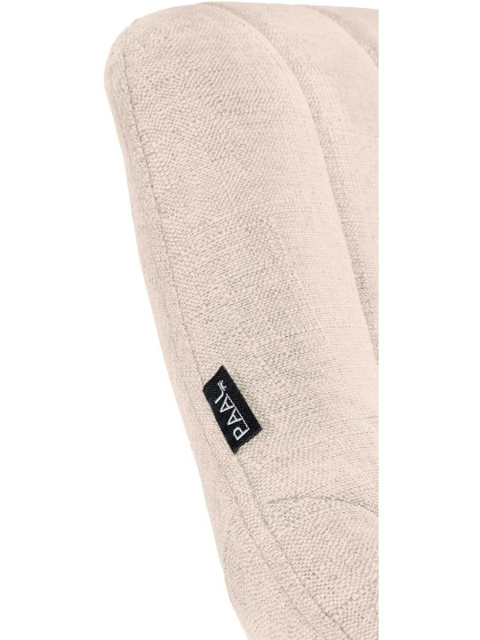 Banqueta alta Milet tecido cromado, creme