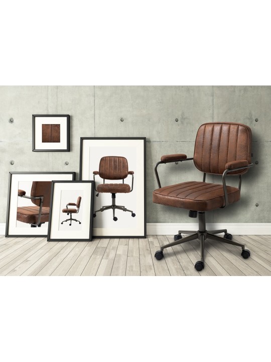 Cadeira de escritório Natrona, conhaque