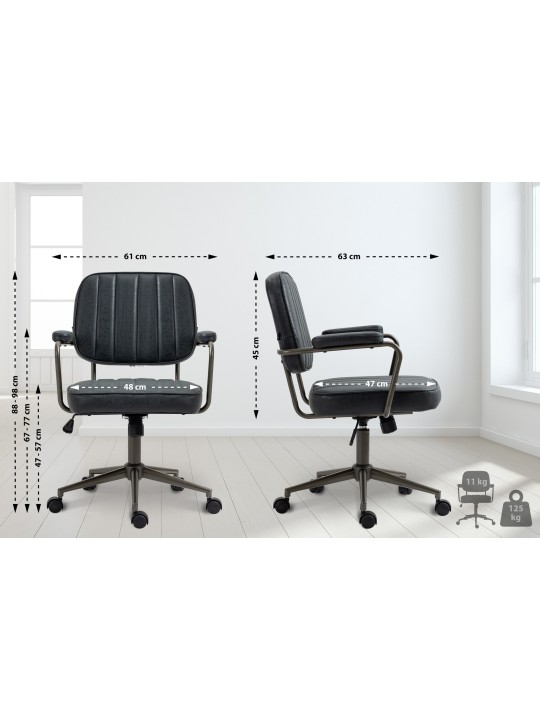 Cadeira de escritório Natrona, preto antigo