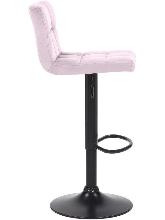 Conjunto de 2 bancos altos Feni veludo, rosa