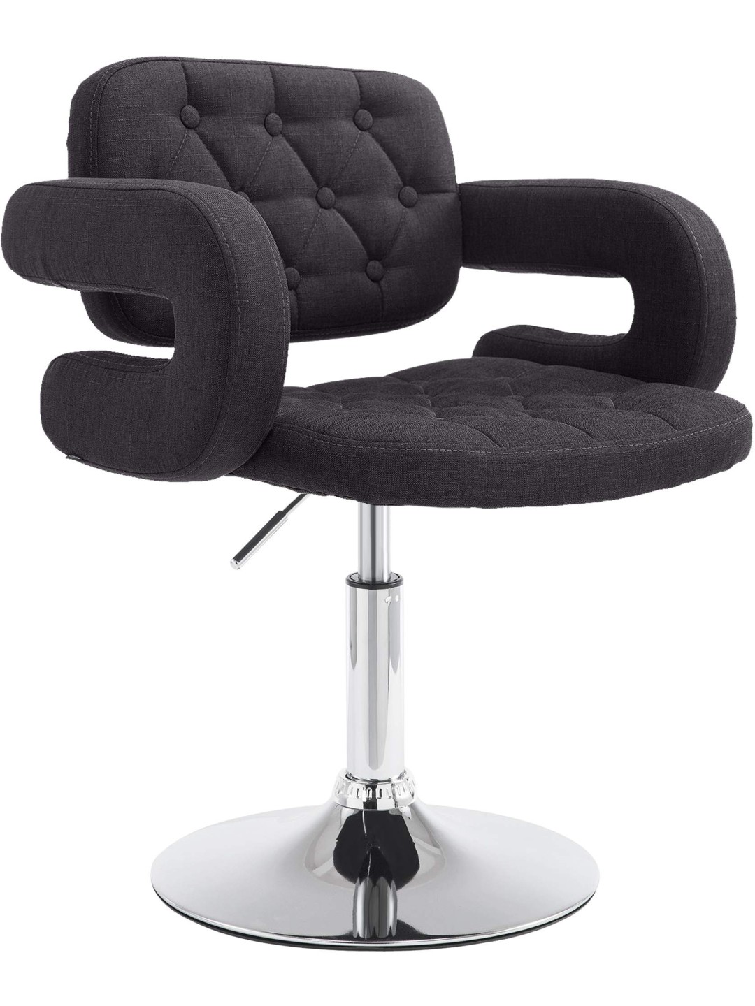 Espreguiçadeira tecido Dublin, preto